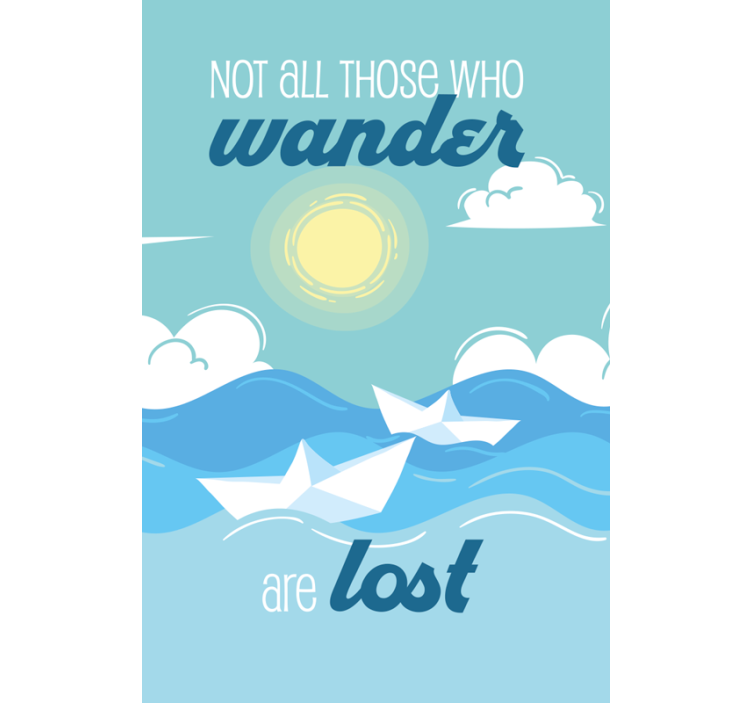 Wander Lost Quote Sunshine text blind - TenStickers