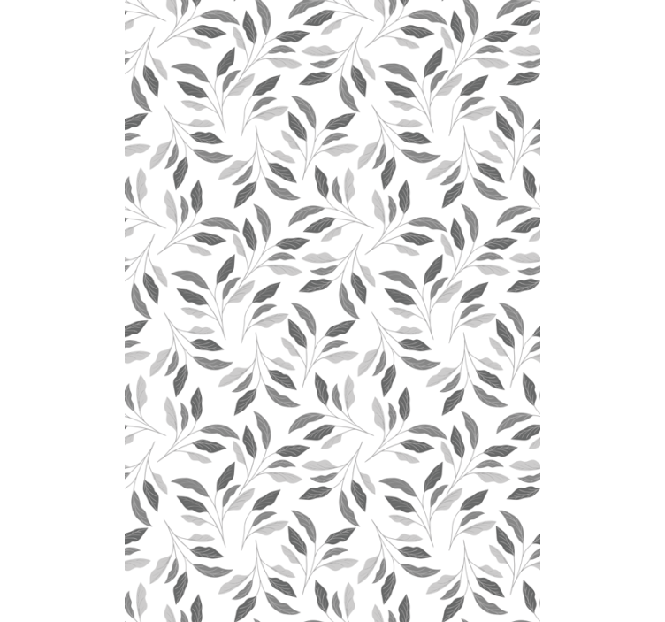 Gray leafs Elegant roller blind - TenStickers