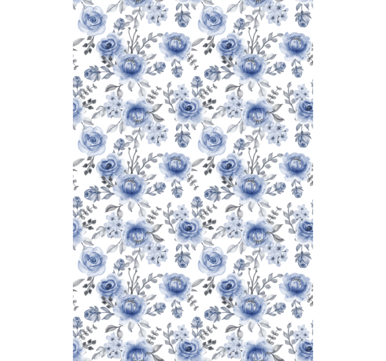 Blue pattern Flower blind - TenStickers