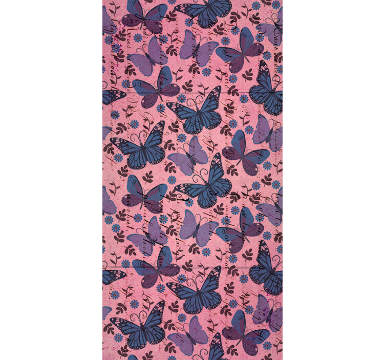 Pink Backround butterflies blind - TenStickers