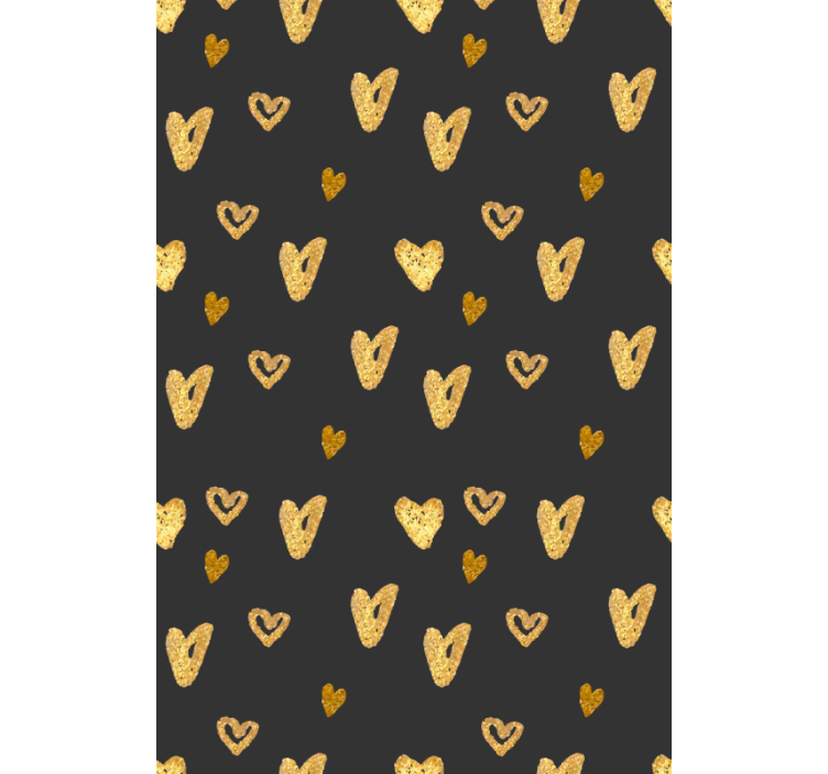 Golden Heart Pattern love blind - TenStickers