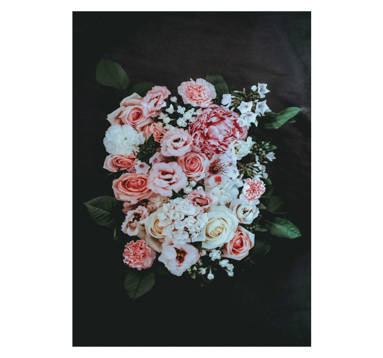 Blooming Floral Arrangement floral roller blind - TenStickers