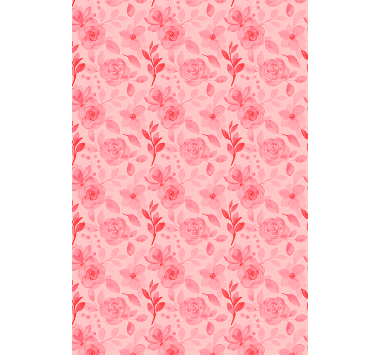 Pink periwinkle and roses Flower blind - TenStickers