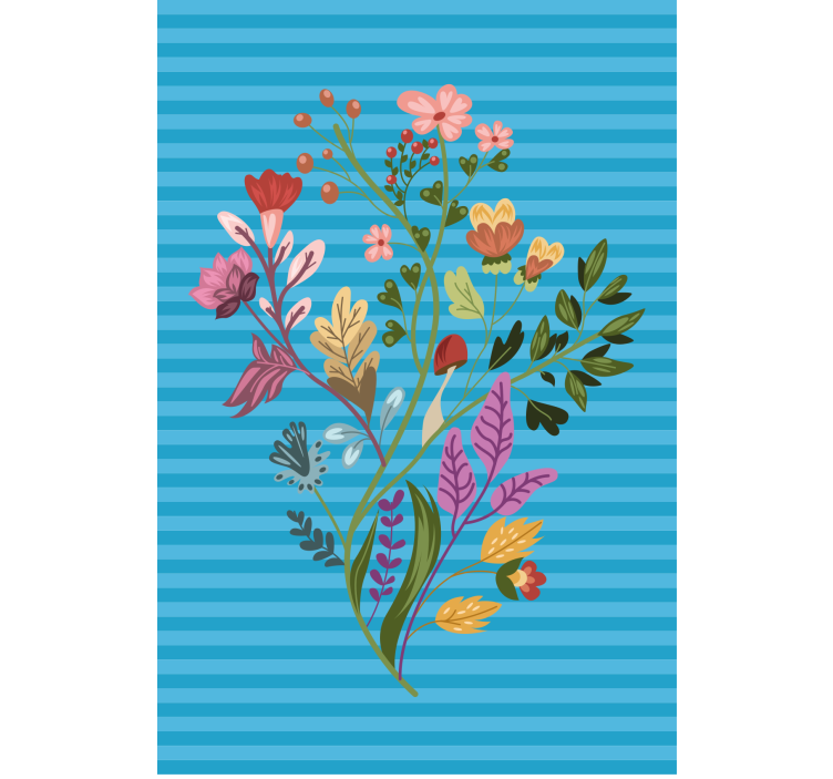 Botanical arrangement floral roller blind - TenStickers