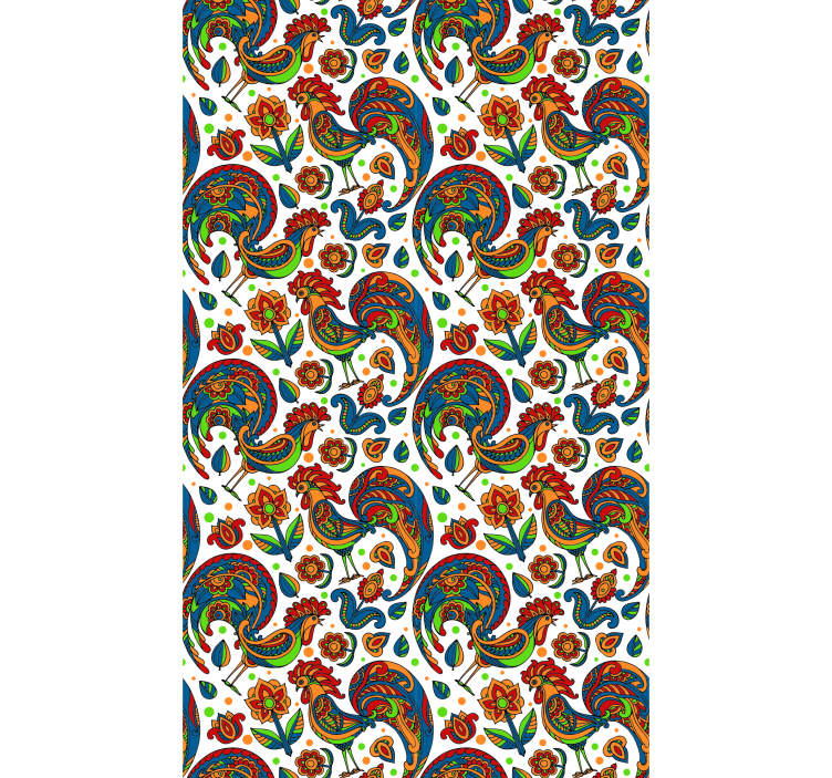 Colorful roosters animals blind - TenStickers