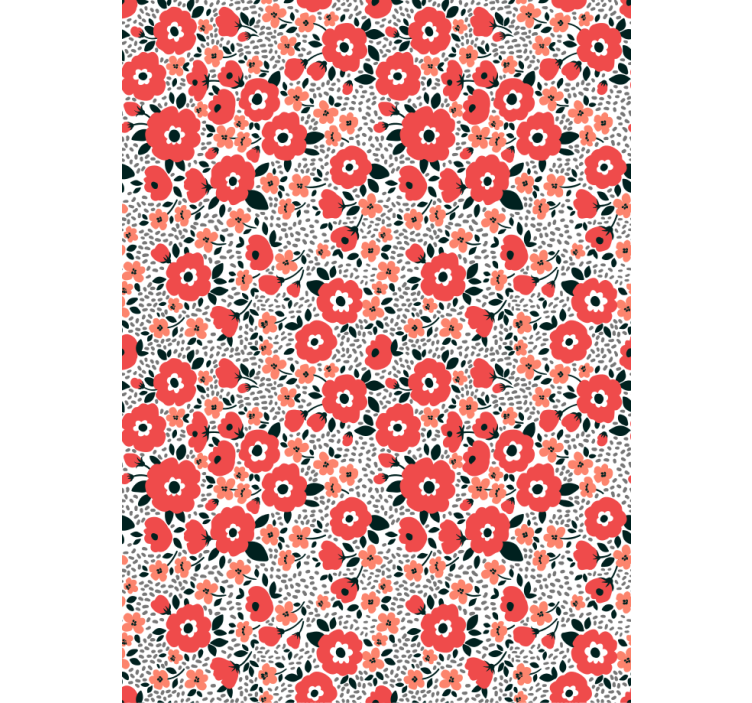 Abstract red poppies pattern Flower blind - TenStickers