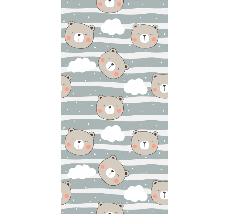 Bears and clouds  Childrens blind - TenStickers