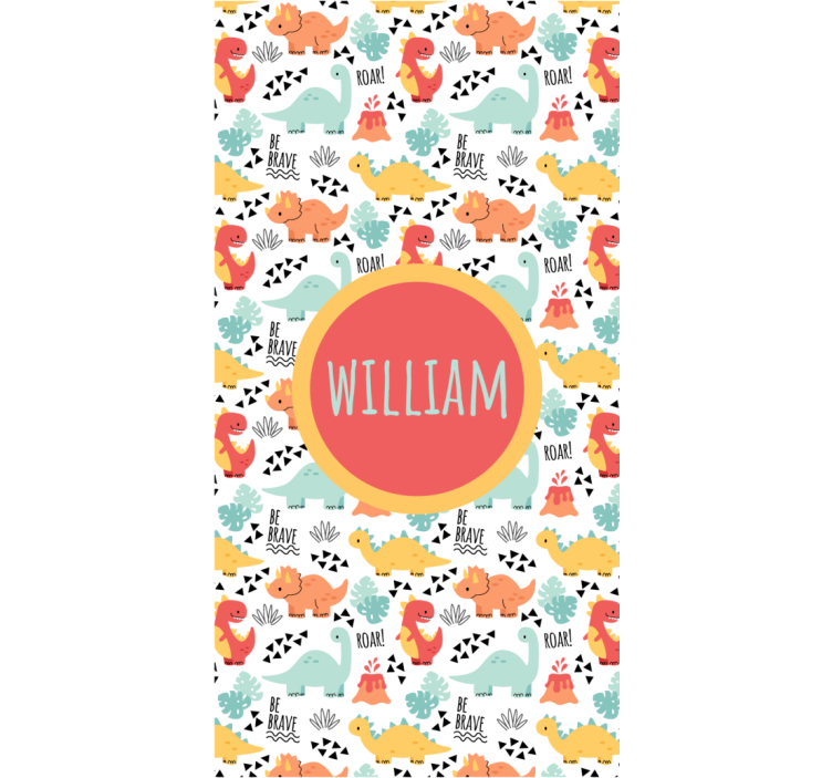 Dinosaur blind featuring baby dinosaurs in circles - TenStickers