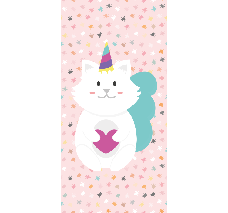 CUTE WHITE CAT animals blind - TenStickers