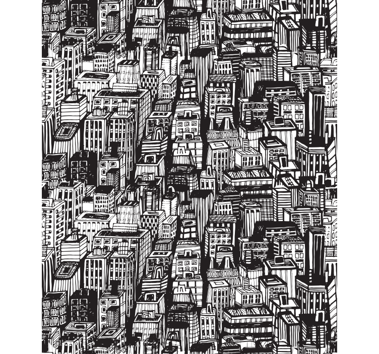 New york skyline reflected Blind painting - TenStickers