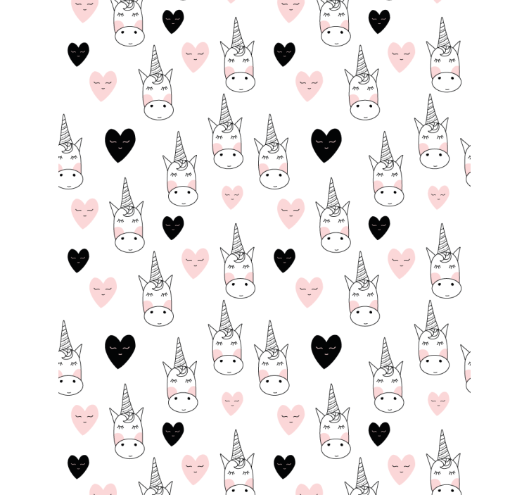 Minimalist unicorn hearts blind children - TenStickers