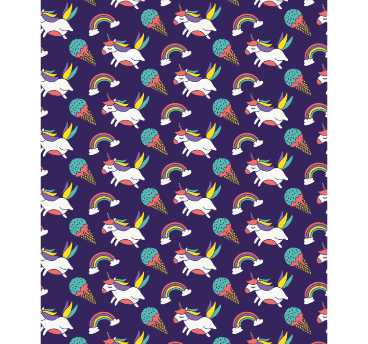Hand drawn unicorn pattern with symbols blind - TenStickers