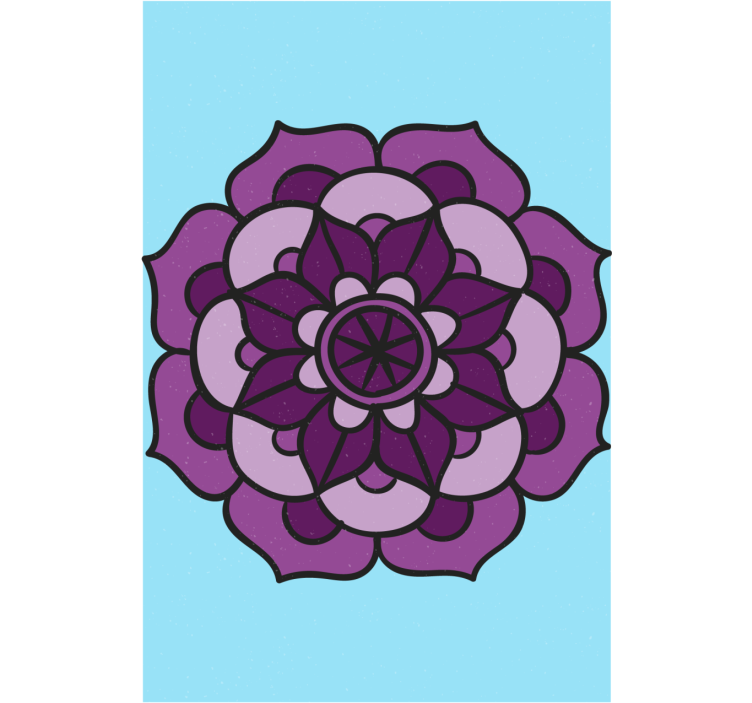 Purple mandala flower Zen blind - TenStickers