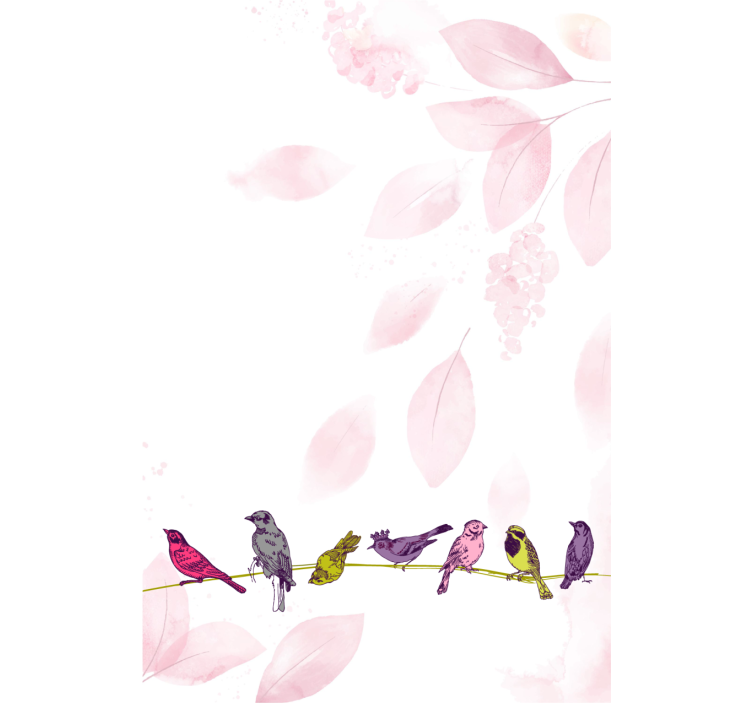 Birds on branch animals blind - TenStickers