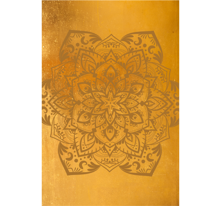Golden yellow mandala Master bedroom blind - TenStickers