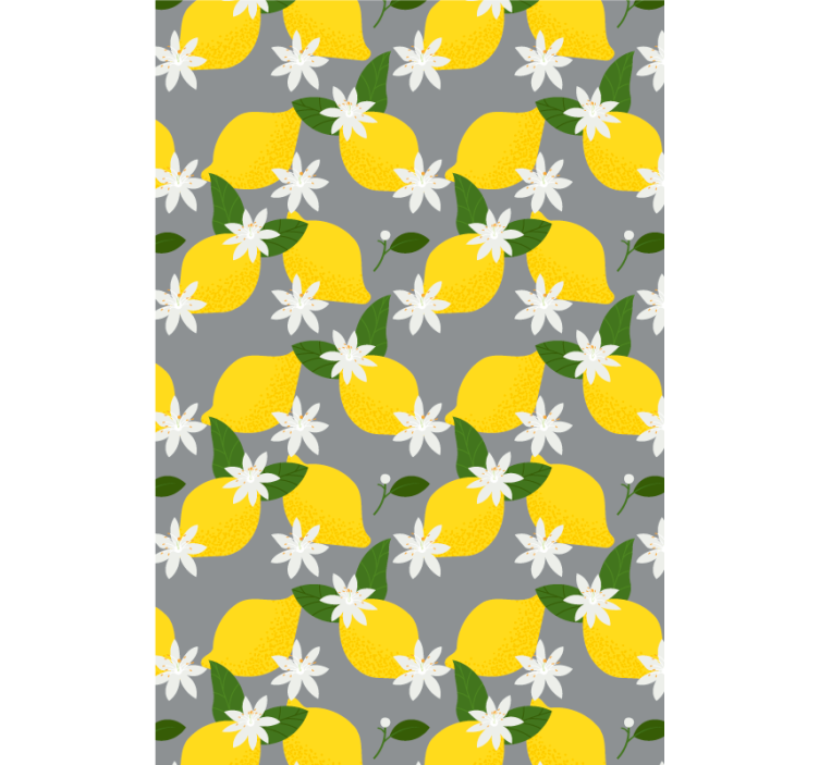 Lemon Floral Pattern blind fruit and vegetables - TenStickers