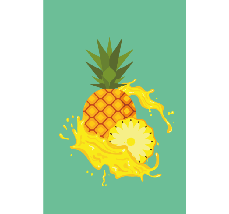 Pineapple splash Fruit and vegetable blind - TenStickers