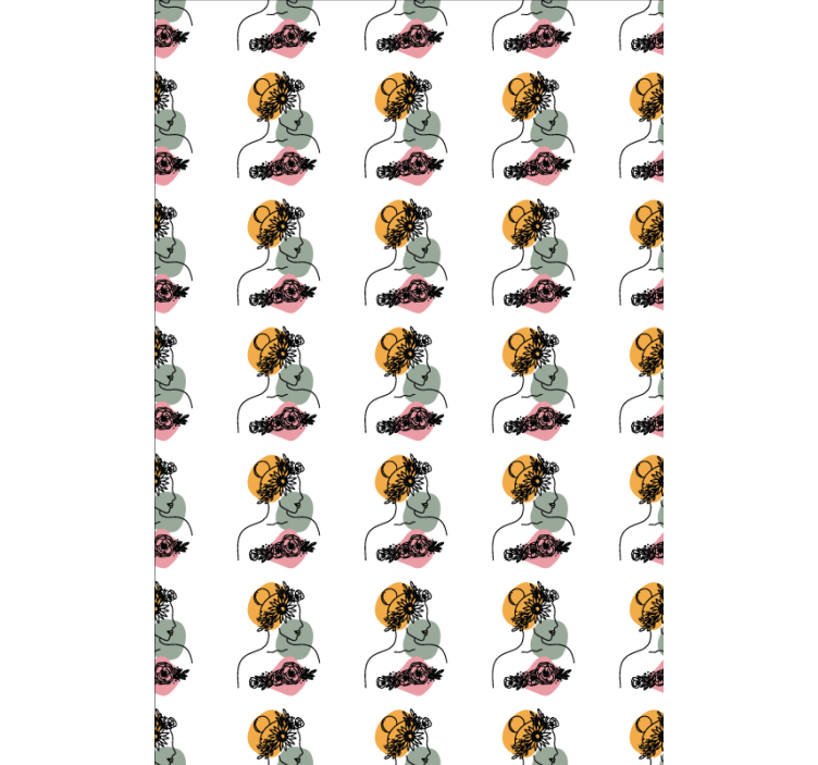 Stylized Floral Faces blind - TenStickers