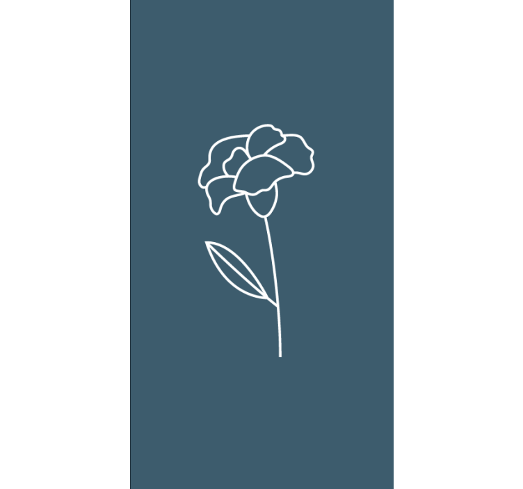 Single outline blind flowers and plants - TenStickers