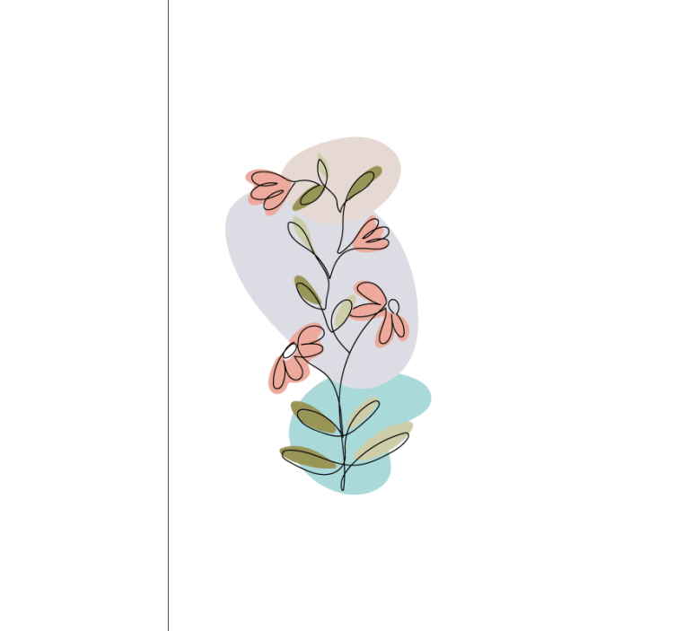 Charming Floral Stems blind flowers and plants - TenStickers