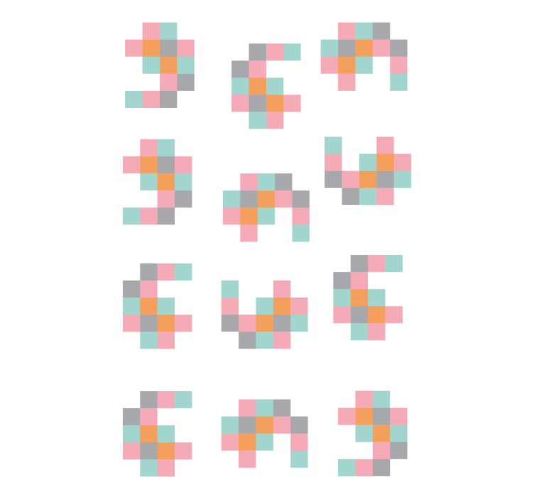 Pixelated geometric patterns blind original - TenStickers