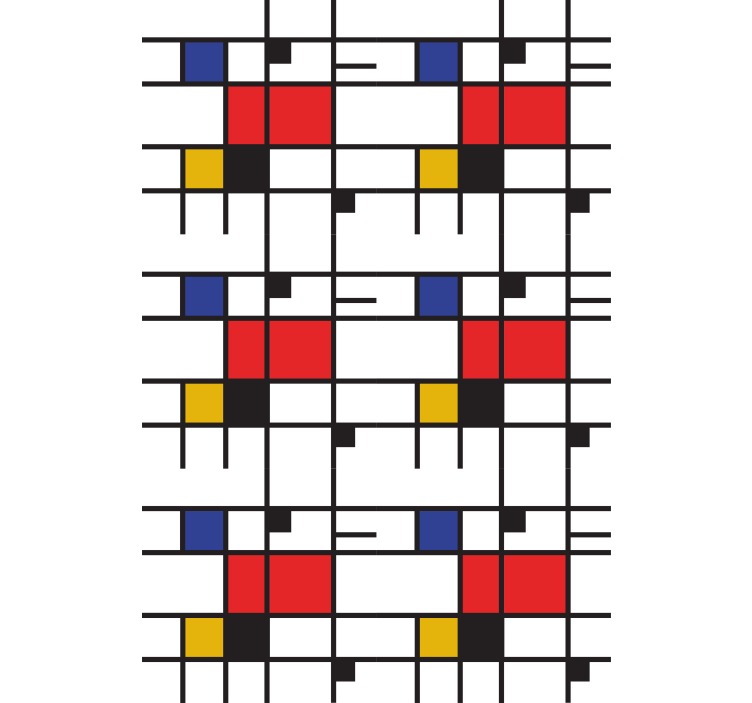 Mondrian geometric art Blind painting - TenStickers