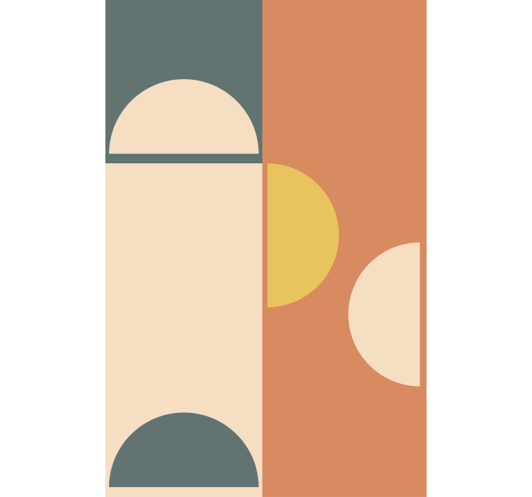 Semi-circles and rectangles  Blind painting - TenStickers