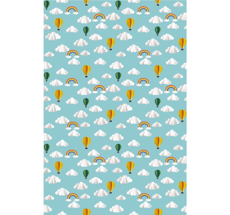 Balloon blue sky landscape Childrens blind - TenStickers