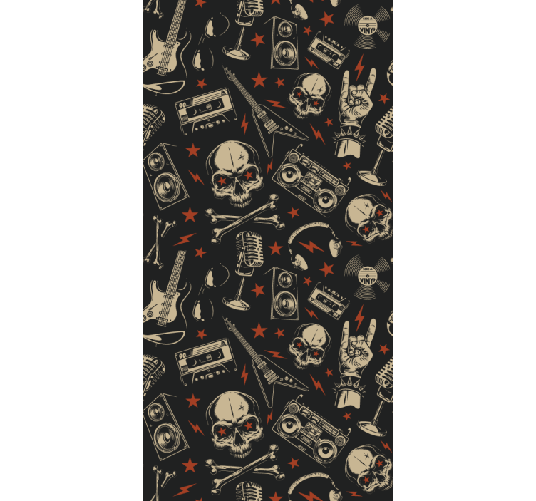 Grunge musical with skulls Teenage blind - TenStickers