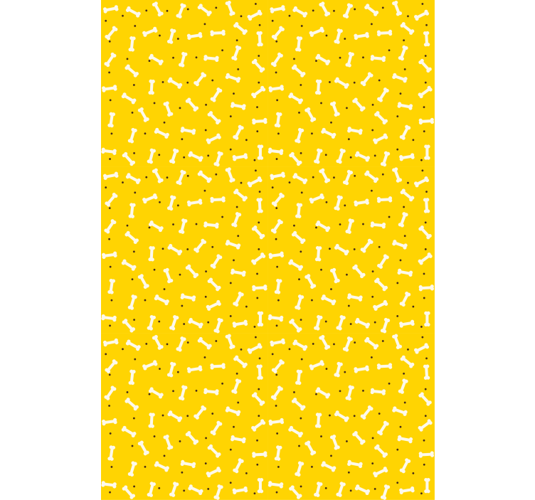 Cute yellow background dog bone Childrens blind - TenStickers