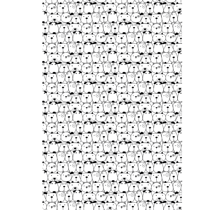 Amazing hand drawn dog pattern Childrens blind - TenStickers