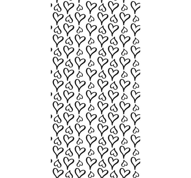 Black illustrated heart icons Romantic blind - TenStickers