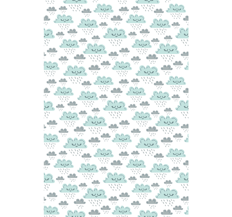Blue rainy pattern cloud roller blind - TenStickers