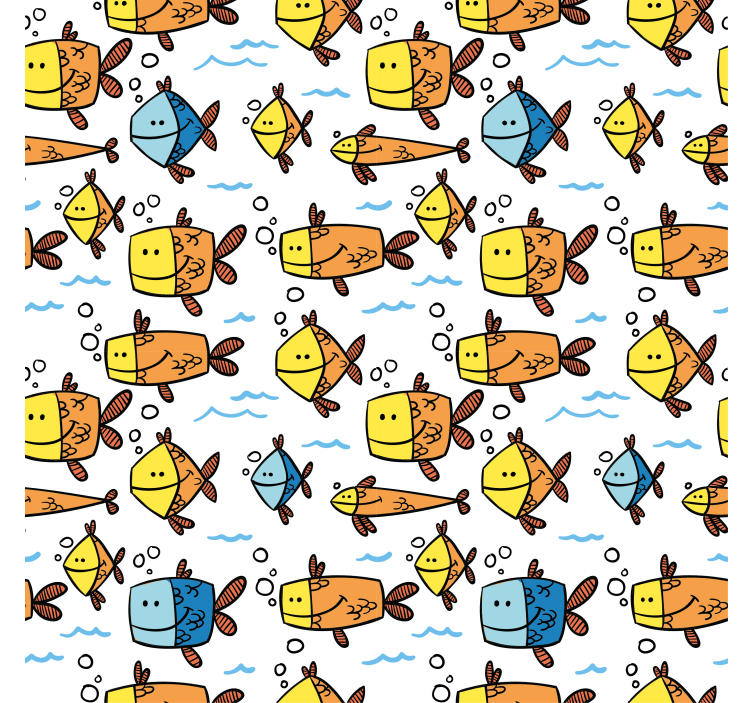 Fish Drawn Patterns blind - TenStickers