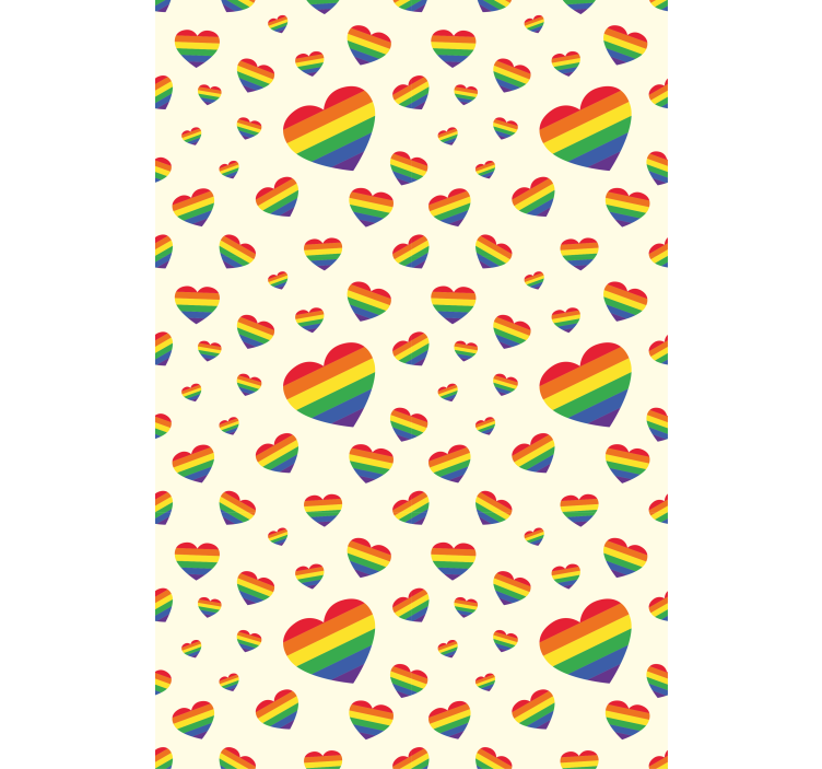 Gay pride flag in heart shape bedroom blind - TenStickers