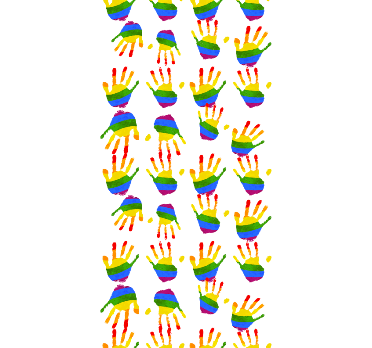 Colorful handprints pattern blind original - TenStickers