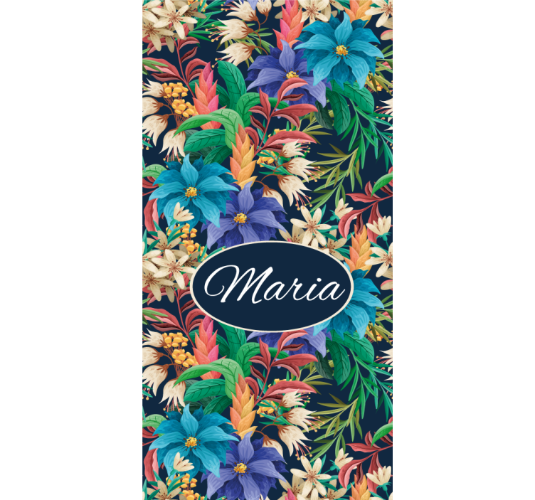 Floral Name Personalization blind flowers and plants - TenStickers