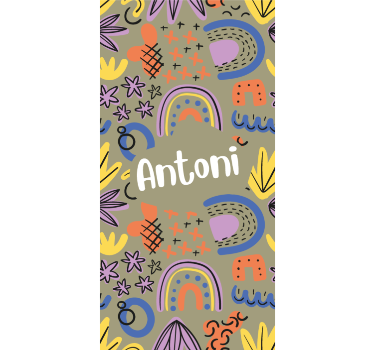 Geometric rainbows with name blind children - TenStickers