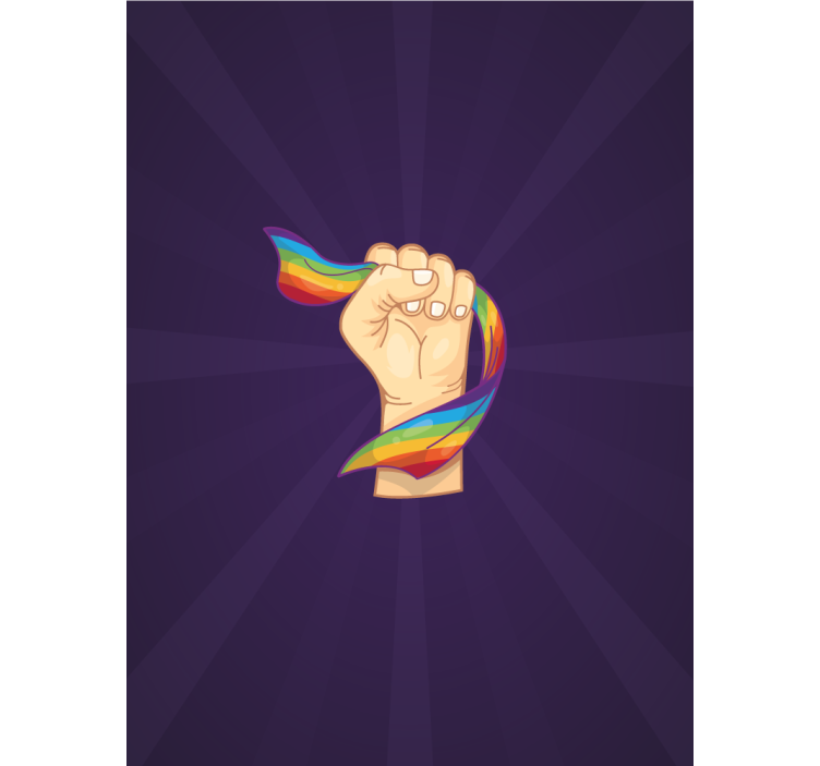 Strong fist and lgbt flag Other blind - TenStickers