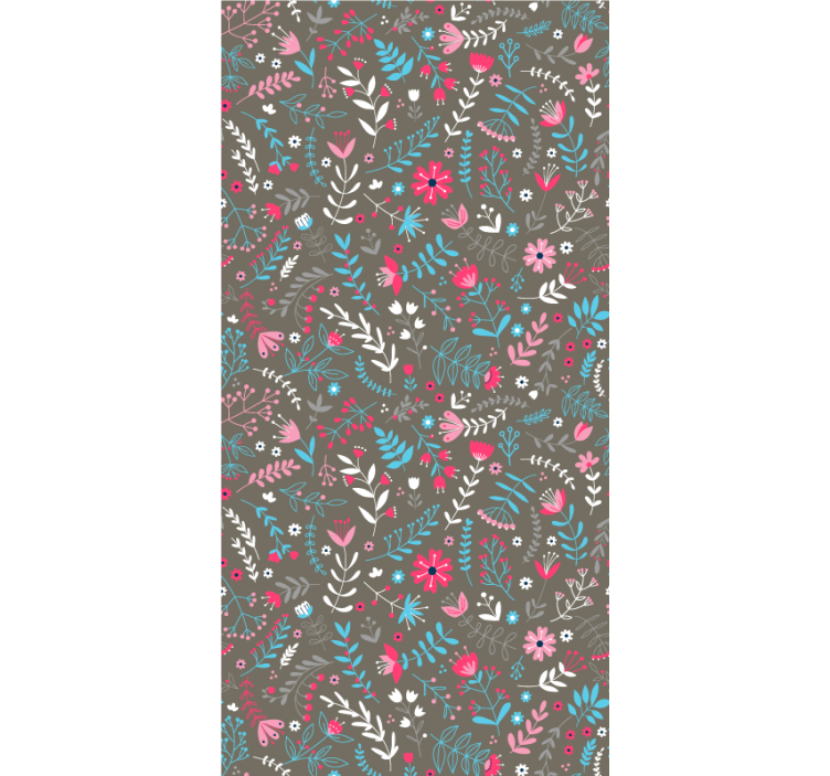 Colorful ditsy motif blind flowers and plants - TenStickers