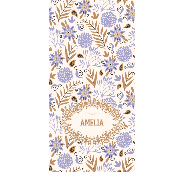 Custom floral design floral roller blind - TenStickers