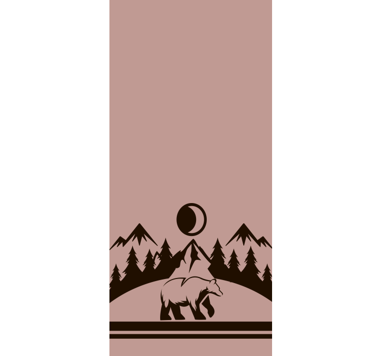 Bear and Mountains animals blind - TenStickers