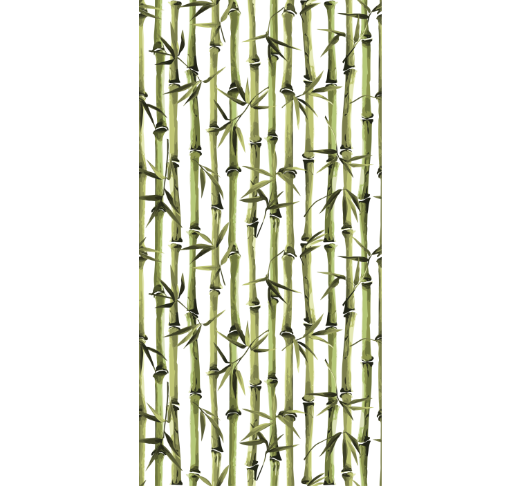 Bamboo Forest Pattern blind flowers and plants - TenStickers