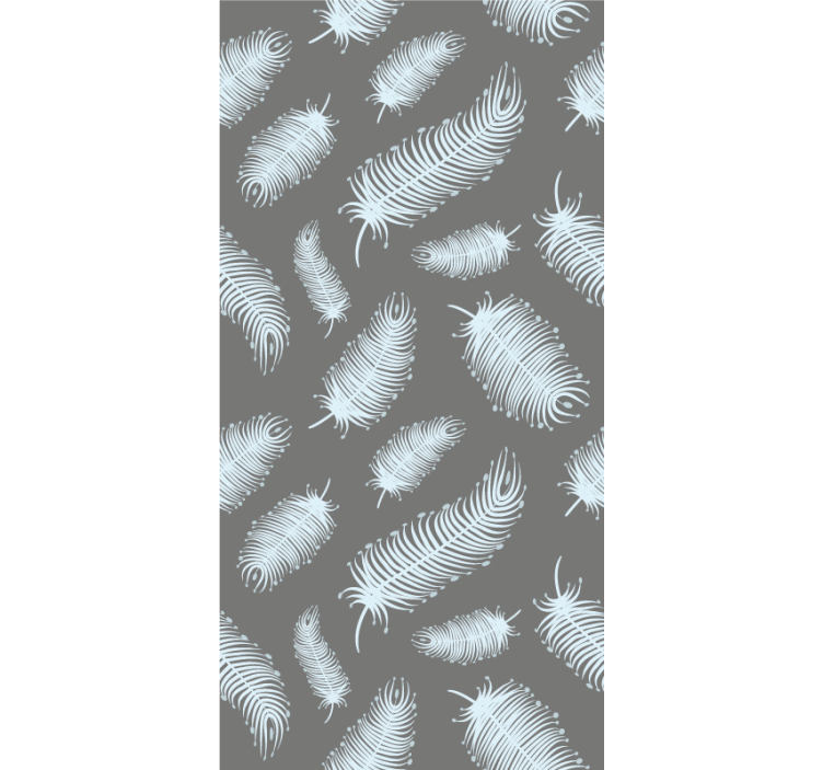 Feather pattern design blind grey - TenStickers