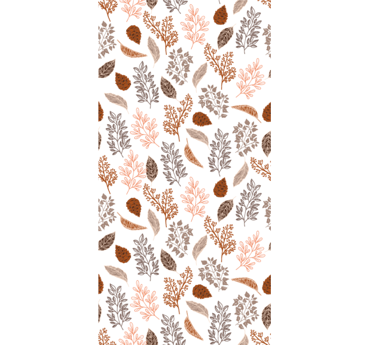 Autumn brown pattern blind flowers and plants - TenStickers
