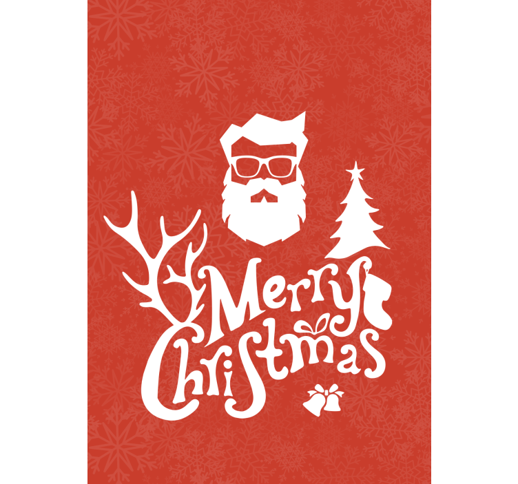 Santa Claus Greeting text blind - TenStickers