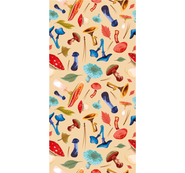 Colorful Mushroom Pattern blind fruit and vegetables - TenStickers