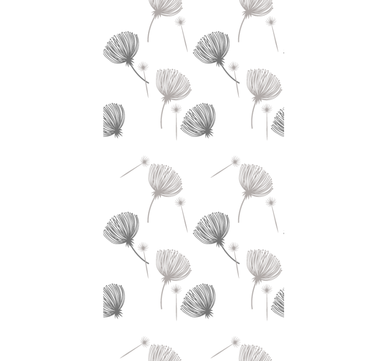 Soft grey pattern blind flowers and plants - TenStickers