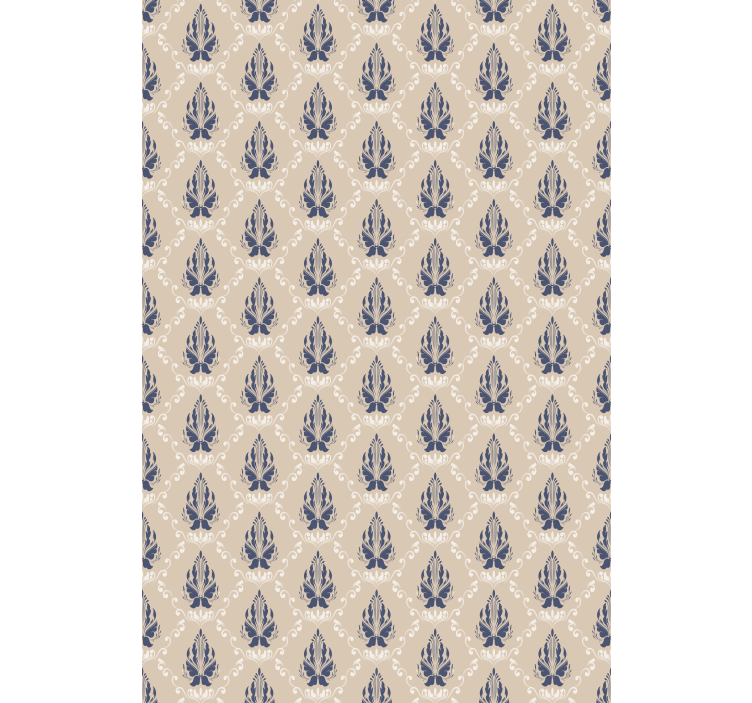 Stencilled ornamental and blue Classic blind - TenStickers