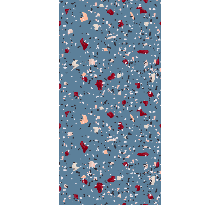 Blue geometric terrazzo pattern roller blind - TenStickers